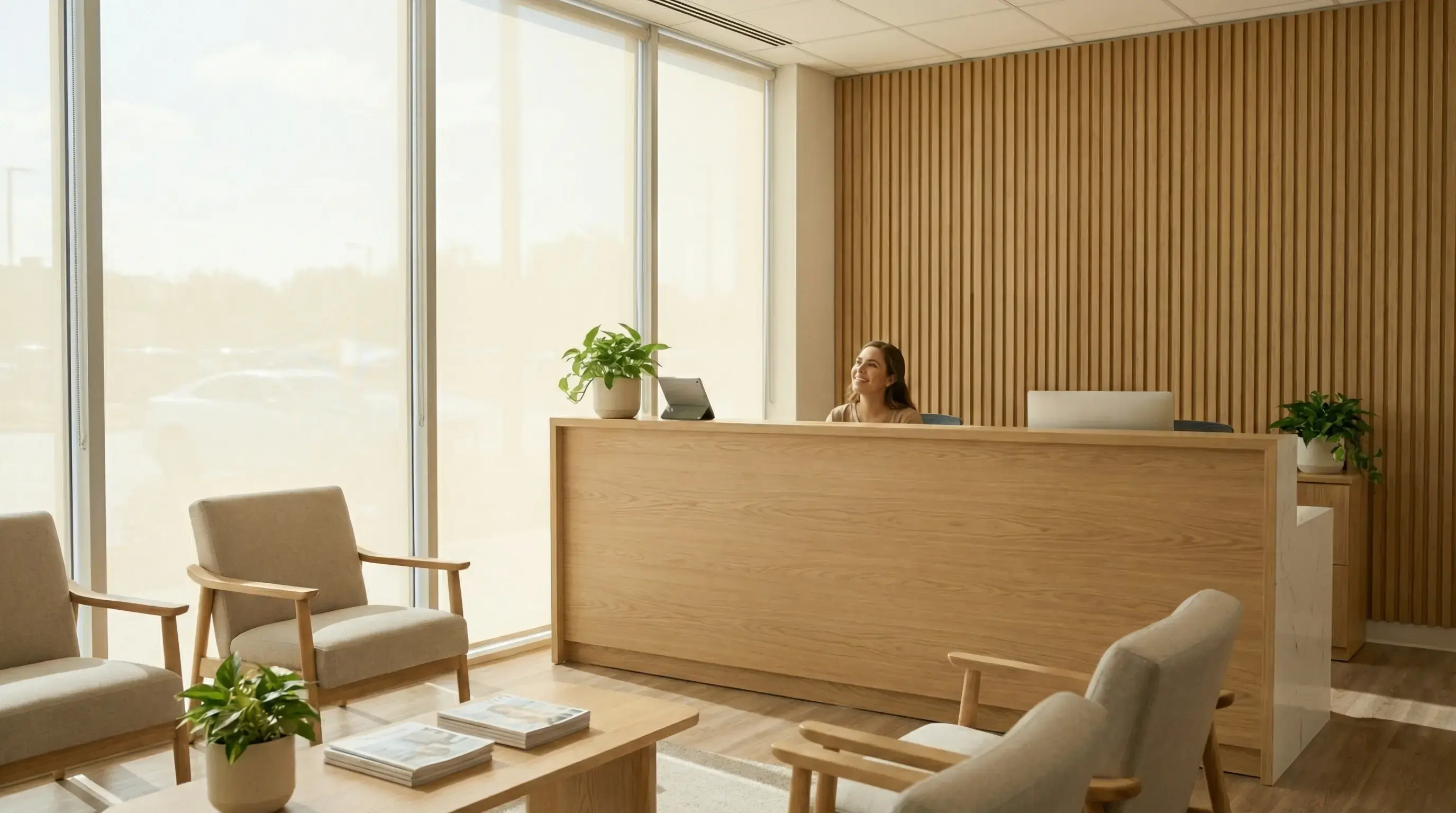 Phoenix Rehab clinic reception area in Burnaby serving Vancouver and Burnaby patients